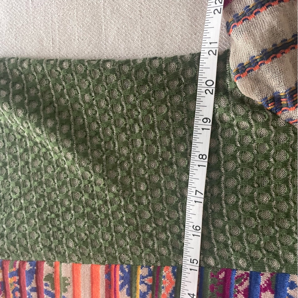 Ivko Green Ornament Pattern Pullover Size M /38 - image 5